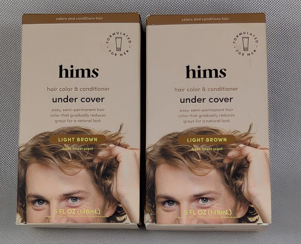 Hims Hair Color & Conditioner Under Cover Light Brown 5oz Lot of 3